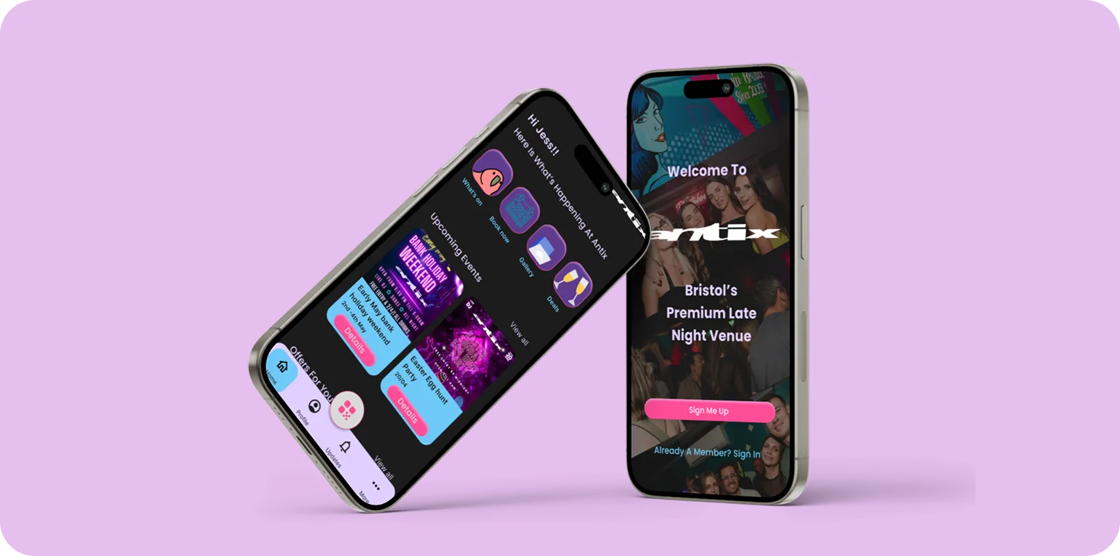 App showcase on phone