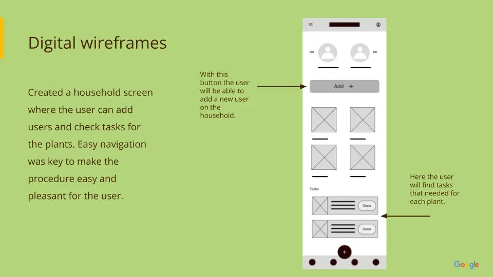 Plant Buddy Wireframes
